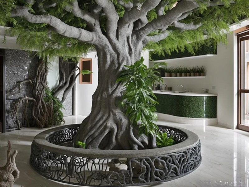 室內水泥仿真大樹(shù)